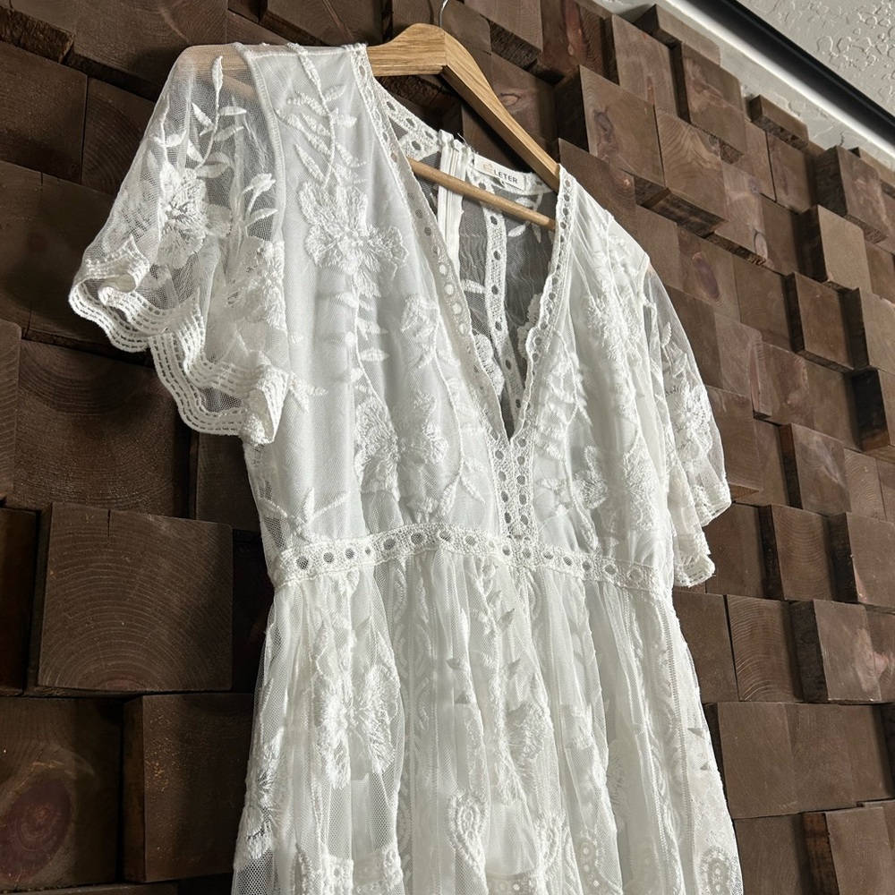 Eleter White Lace Romper